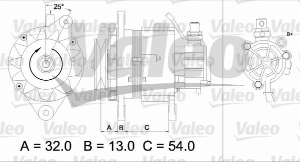 Valeo 437143 - Alternator autospares.lv