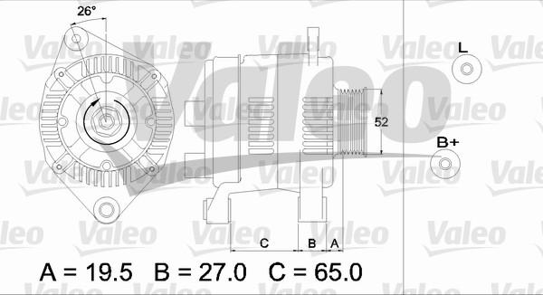 Valeo 437142 - Alternator autospares.lv