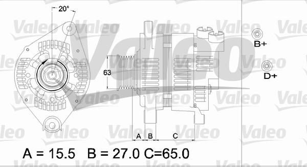 Valeo 437164 - Alternator autospares.lv