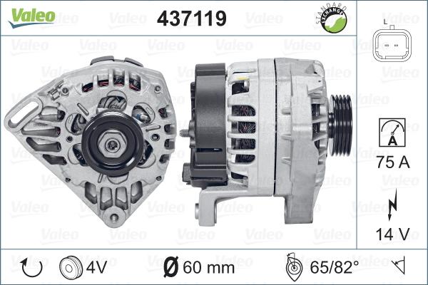 Valeo 437119 - Alternator autospares.lv