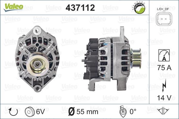 Valeo 437112 - Alternator autospares.lv