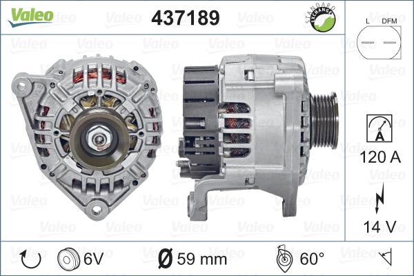 Valeo 437189 - Alternator autospares.lv