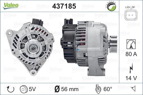 Valeo 437185 - Alternator autospares.lv