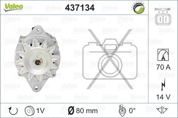 Valeo 437134 - Alternator autospares.lv