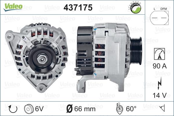 Valeo 437175 - Alternator autospares.lv