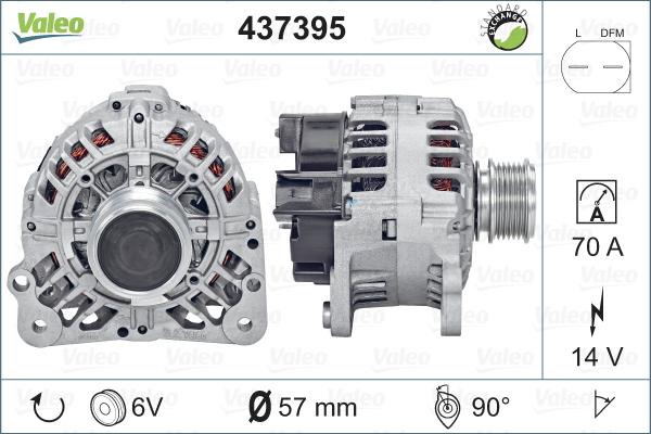 Valeo 437395 - Alternator autospares.lv