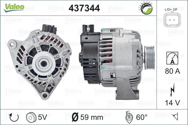 Valeo 437344 - Alternator autospares.lv