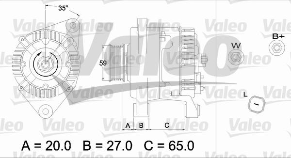 Valeo 437347 - Alternator autospares.lv