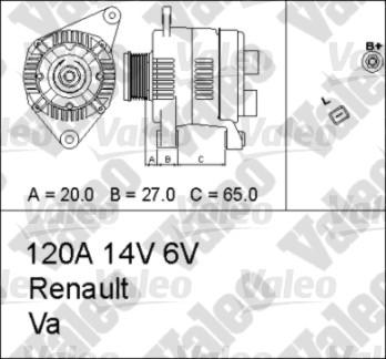 Valeo 437354 - Alternator autospares.lv