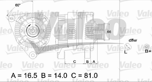 Valeo 437365 - Alternator autospares.lv
