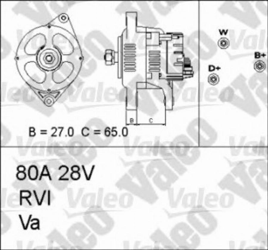 Valeo 437308 - Alternator autospares.lv