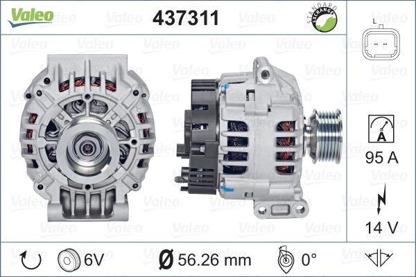 Valeo 437311 - Alternator autospares.lv