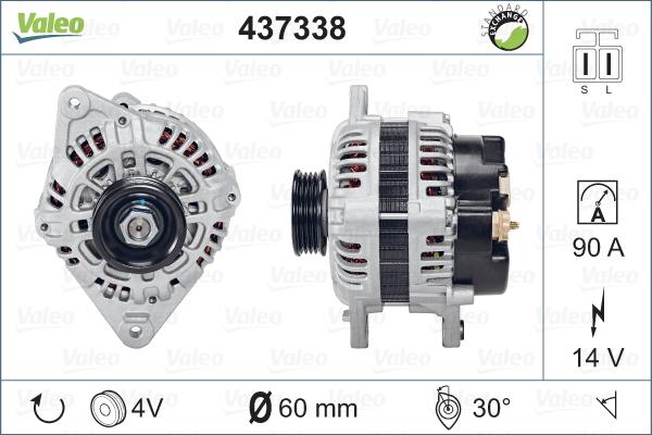 Valeo 437338 - Alternator autospares.lv