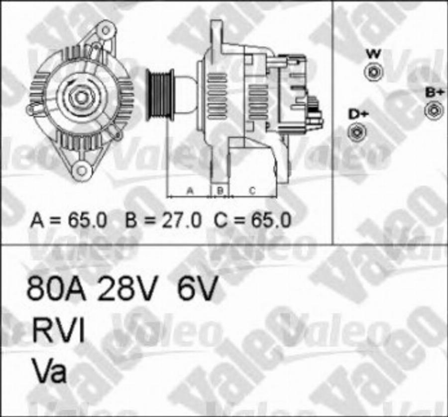 Valeo 437 325 - Alternator autospares.lv