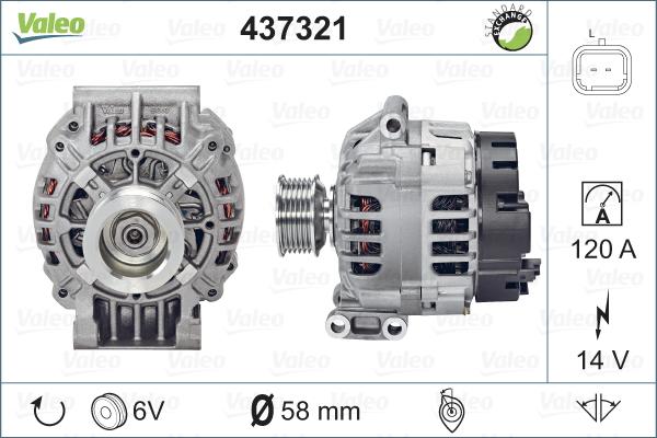 Valeo 437321 - Alternator autospares.lv
