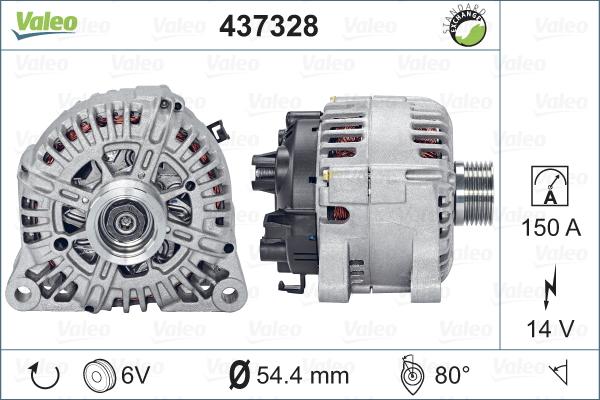 Valeo 437328 - Alternator autospares.lv