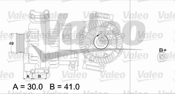 Valeo 437374 - Alternator autospares.lv