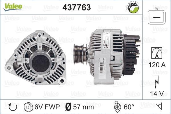 Valeo 437763 - Alternator autospares.lv