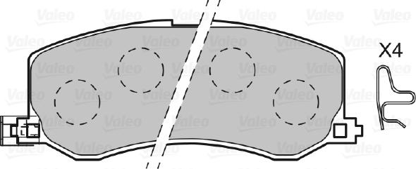 Valeo 598986 - Brake Pad Set, disc brake autospares.lv