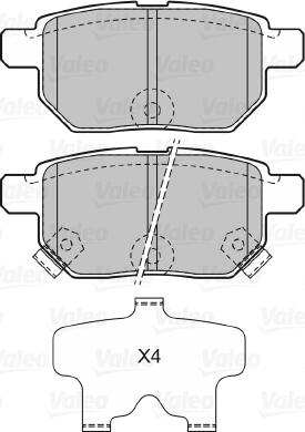 Valeo 598933 - Brake Pad Set, disc brake autospares.lv