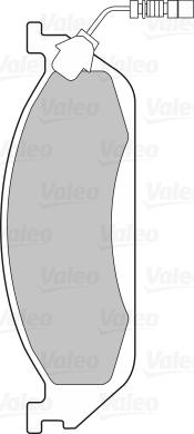 Valeo 598442 - Brake Pad Set, disc brake autospares.lv