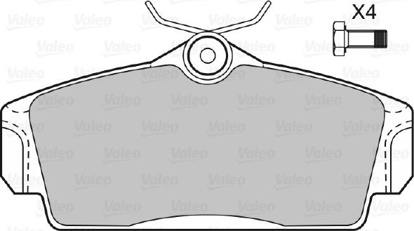 Valeo 598450 - Brake Pad Set, disc brake autospares.lv