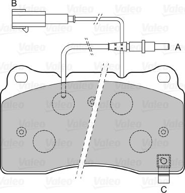 Valeo 598468 - Brake Pad Set, disc brake autospares.lv