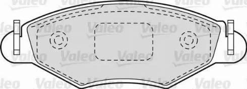 Valeo 598404 - Brake Pad Set, disc brake autospares.lv