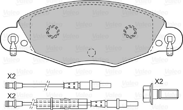 Valeo 598416 - Brake Pad Set, disc brake autospares.lv