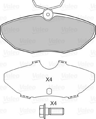 Valeo 598438 - Brake Pad Set, disc brake autospares.lv