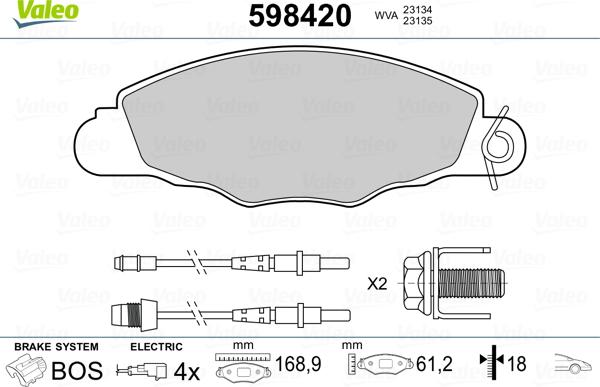 BENDIX 573004 - Brake Pad Set, disc brake autospares.lv