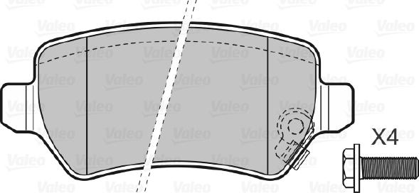 Valeo 598584 - Brake Pad Set, disc brake autospares.lv