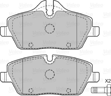 Valeo 598699 - Brake Pad Set, disc brake autospares.lv