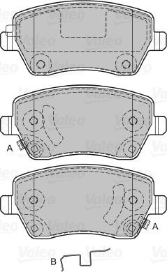 Valeo 598847 - Brake Pad Set, disc brake autospares.lv