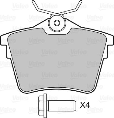 Valeo 598664 - Brake Pad Set, disc brake autospares.lv