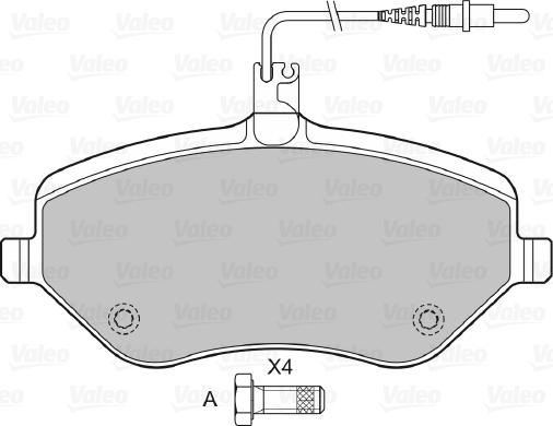 Valeo 598663 - Brake Pad Set, disc brake autospares.lv