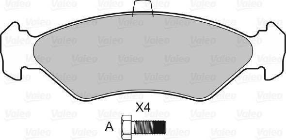 Valeo 598043 - Brake Pad Set, disc brake autospares.lv