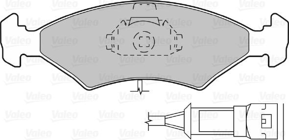 Valeo 598042 - Brake Pad Set, disc brake autospares.lv