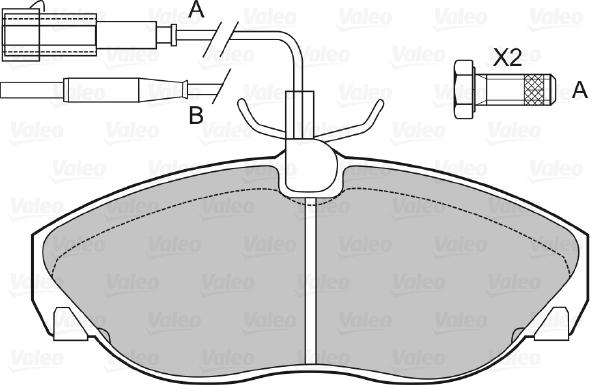 Valeo 598070 - Brake Pad Set, disc brake autospares.lv