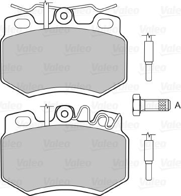 Valeo 598119 - Brake Pad Set, disc brake autospares.lv