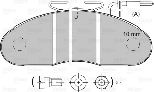 Valeo 598112 - Brake Pad Set, disc brake autospares.lv