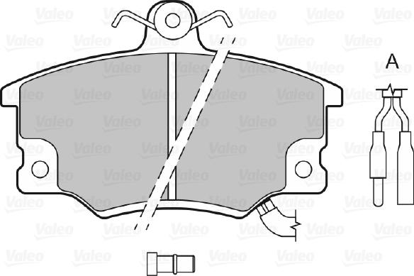 Valeo 598133 - Brake Pad Set, disc brake autospares.lv