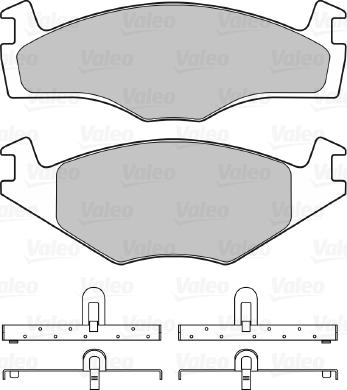 Valeo 598124 - Brake Pad Set, disc brake autospares.lv