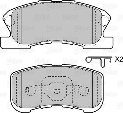 Valeo 598856 - Brake Pad Set, disc brake autospares.lv