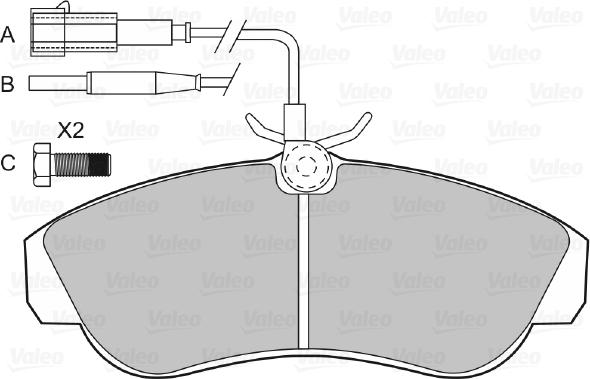 Valeo 598800 - Brake Pad Set, disc brake autospares.lv