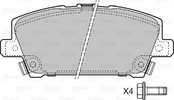 Valeo 598803 - Brake Pad Set, disc brake autospares.lv