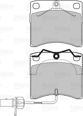 Valeo 598807 - Brake Pad Set, disc brake autospares.lv