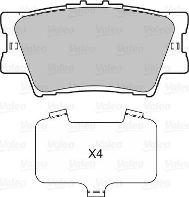 Valeo 598819 - Brake Pad Set, disc brake autospares.lv