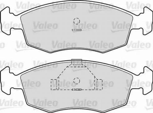 Valeo 598344 - Brake Pad Set, disc brake autospares.lv