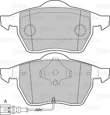 Valeo 598355 - Brake Pad Set, disc brake autospares.lv